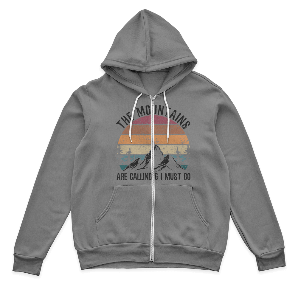 Hiking The Mountains Are Calling Zip Hoodie